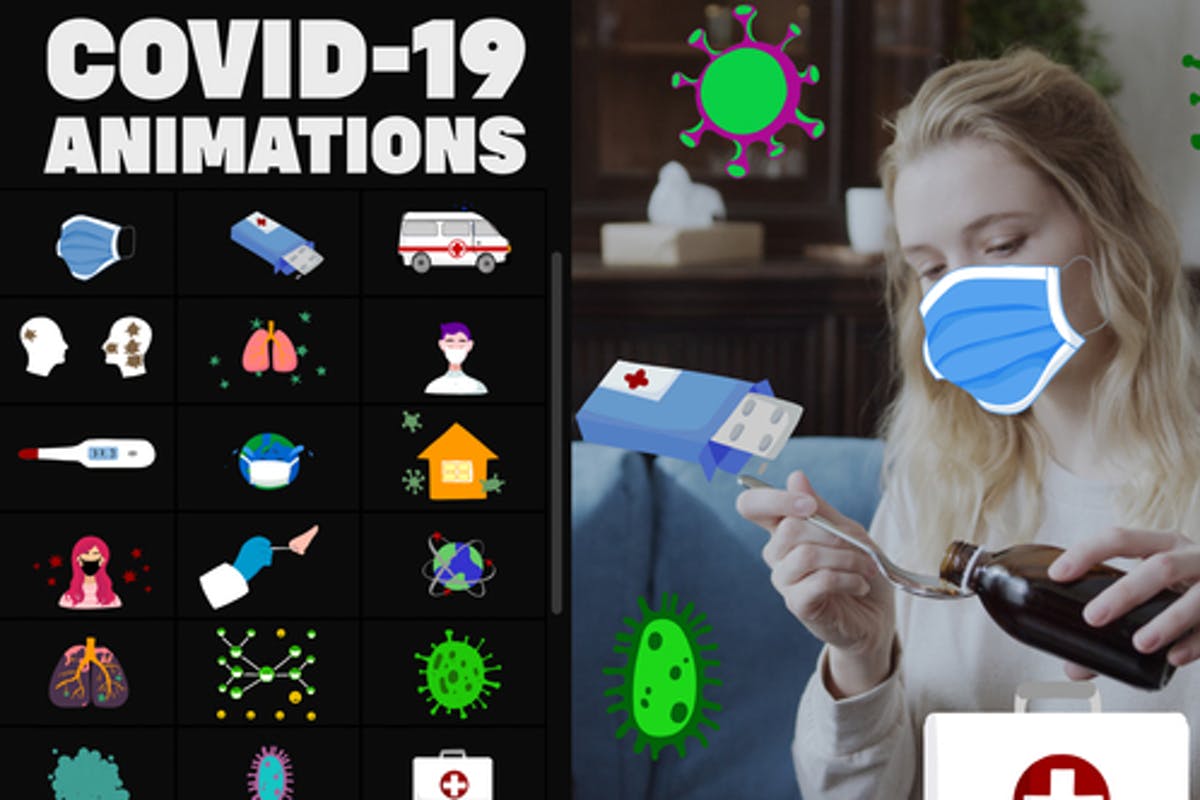 Covid-19 Virus And Medicine Animations for DaVinci Resolve