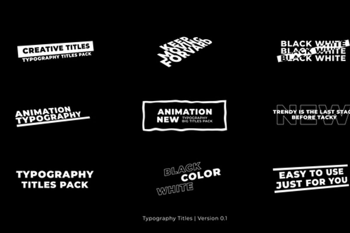 Typography Titles for Premiere Pro