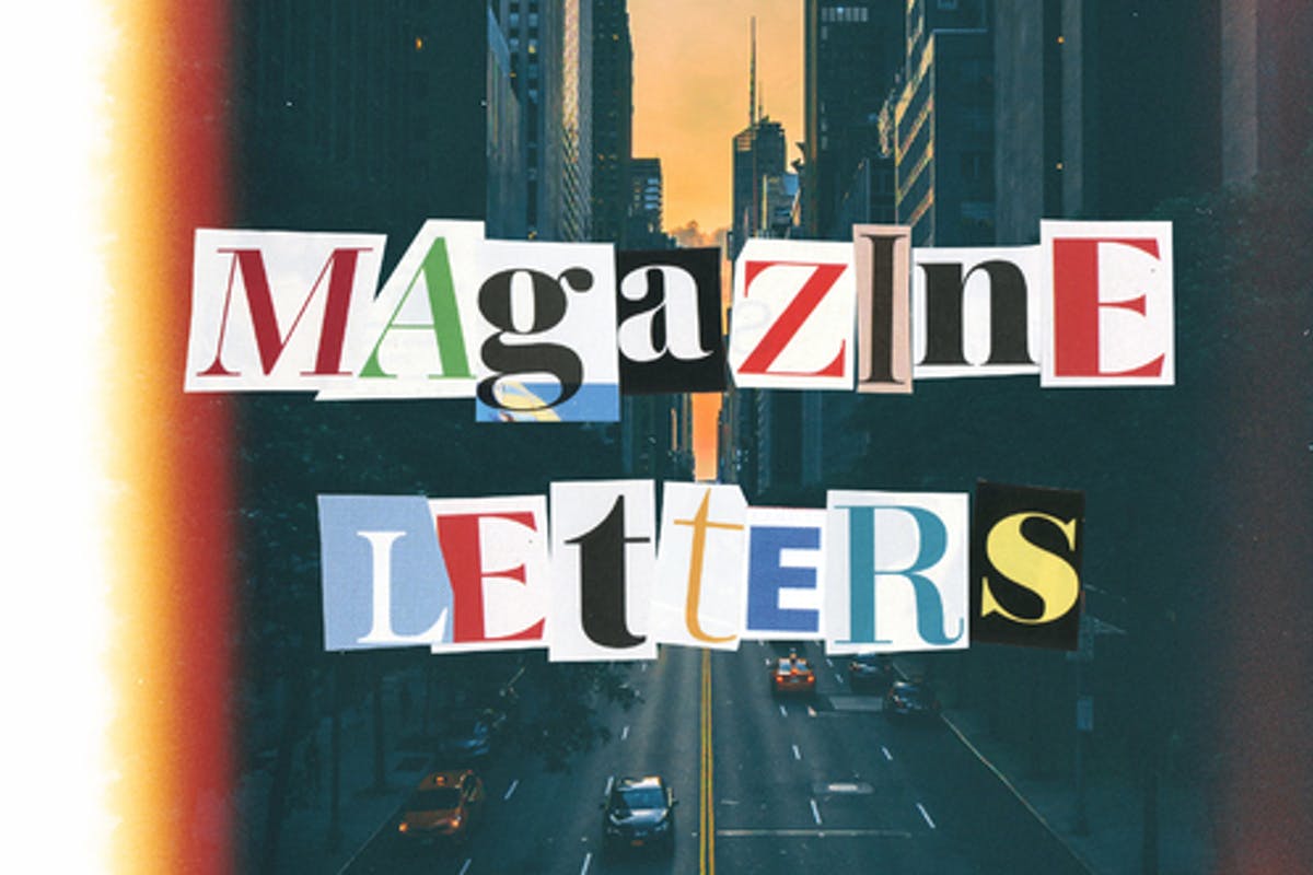 Magazine Cutout Letters for After Effects