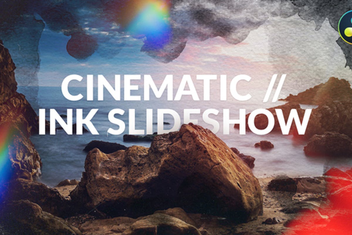 Cinematic Ink Slideshow For DaVinci Resolve