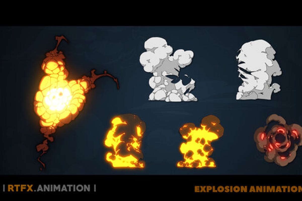 Explosion 2D FX animations for DaVinci Resolve