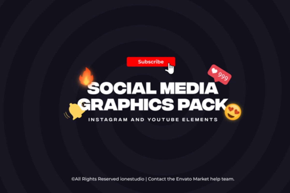 Instagram & Youtube Elements Social Media Pack