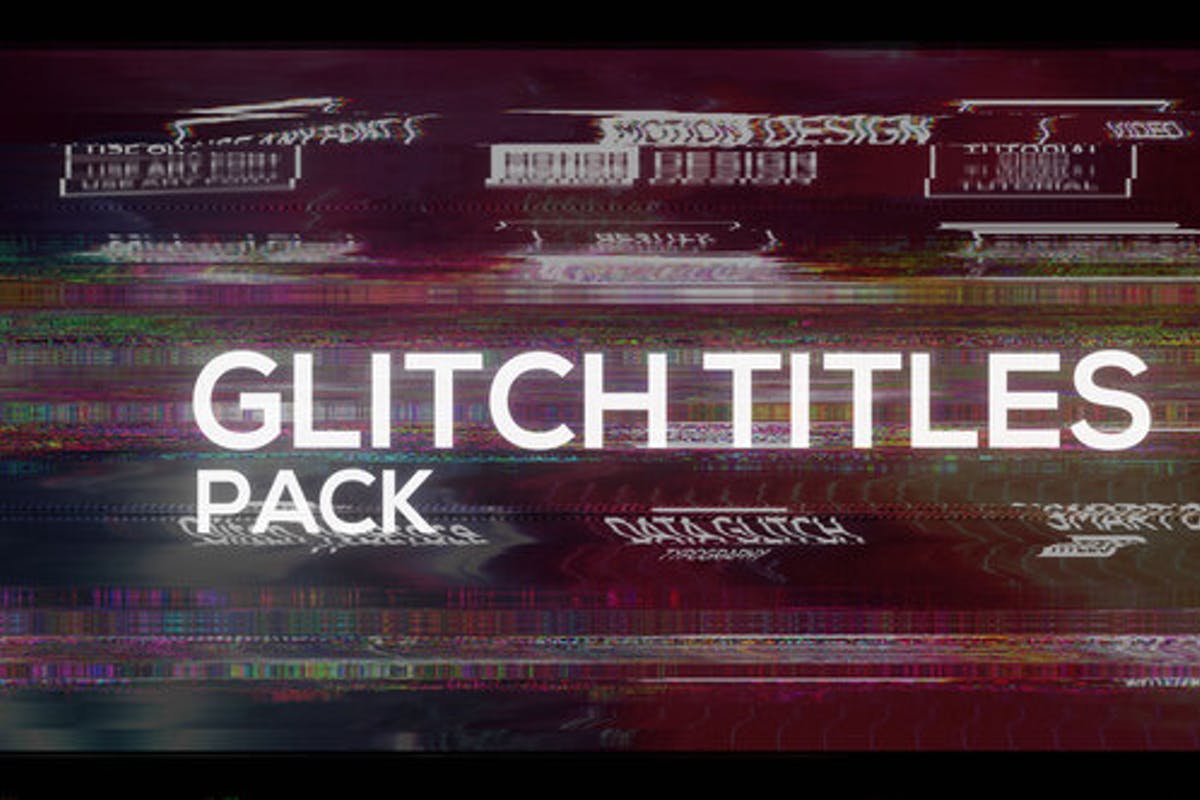 Glitch X Titles Pack for After Effects