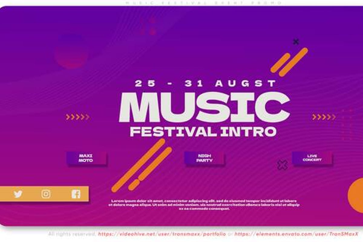 Music Festival Event Promo for After Effects