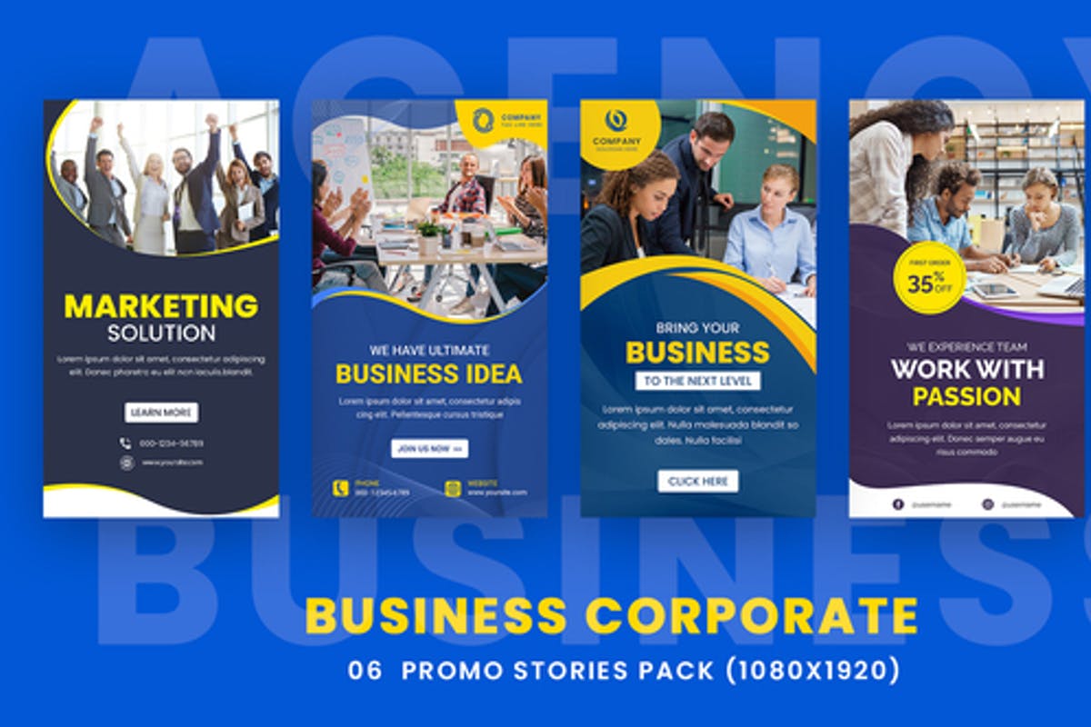 Business Corporate Promo Stories Pack For Premiere Pro