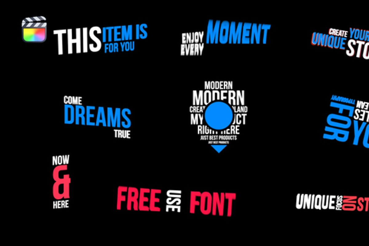 Kinetic Typography For Final Cut Pro