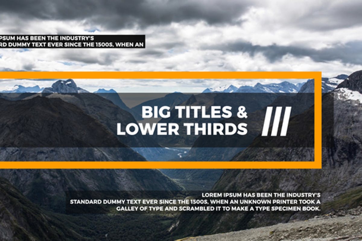 Big Titles & Lower Thirds III For Final Cut Pro