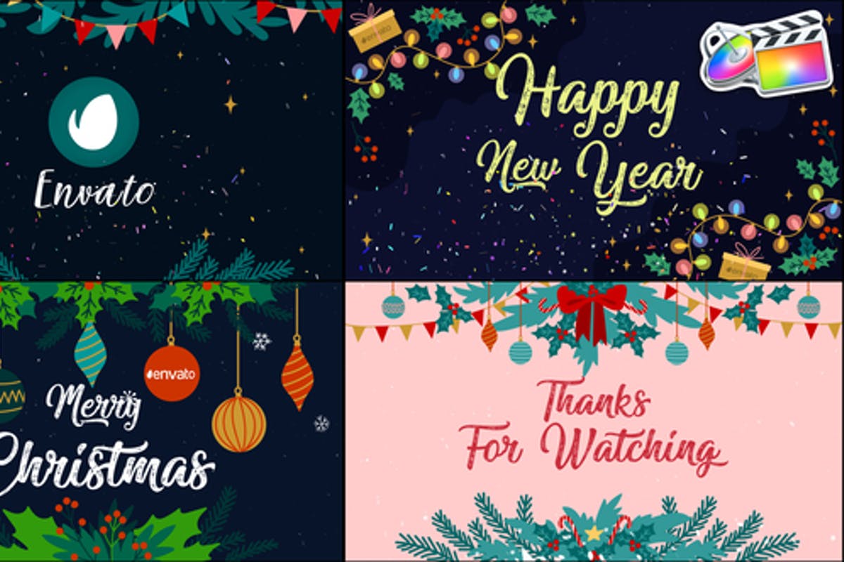 New Year Greetings Slideshow For Final Cut Pro