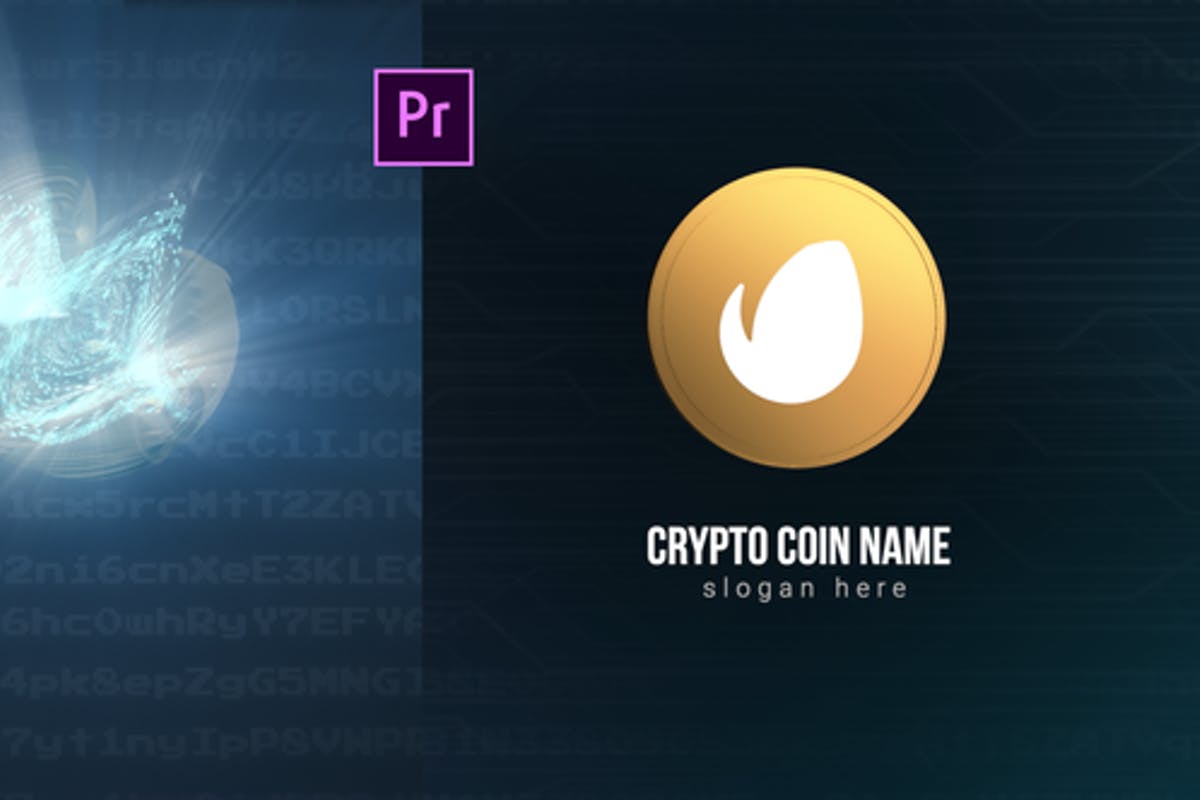 Crypto Coin Logo Reveal for Premiere Pro