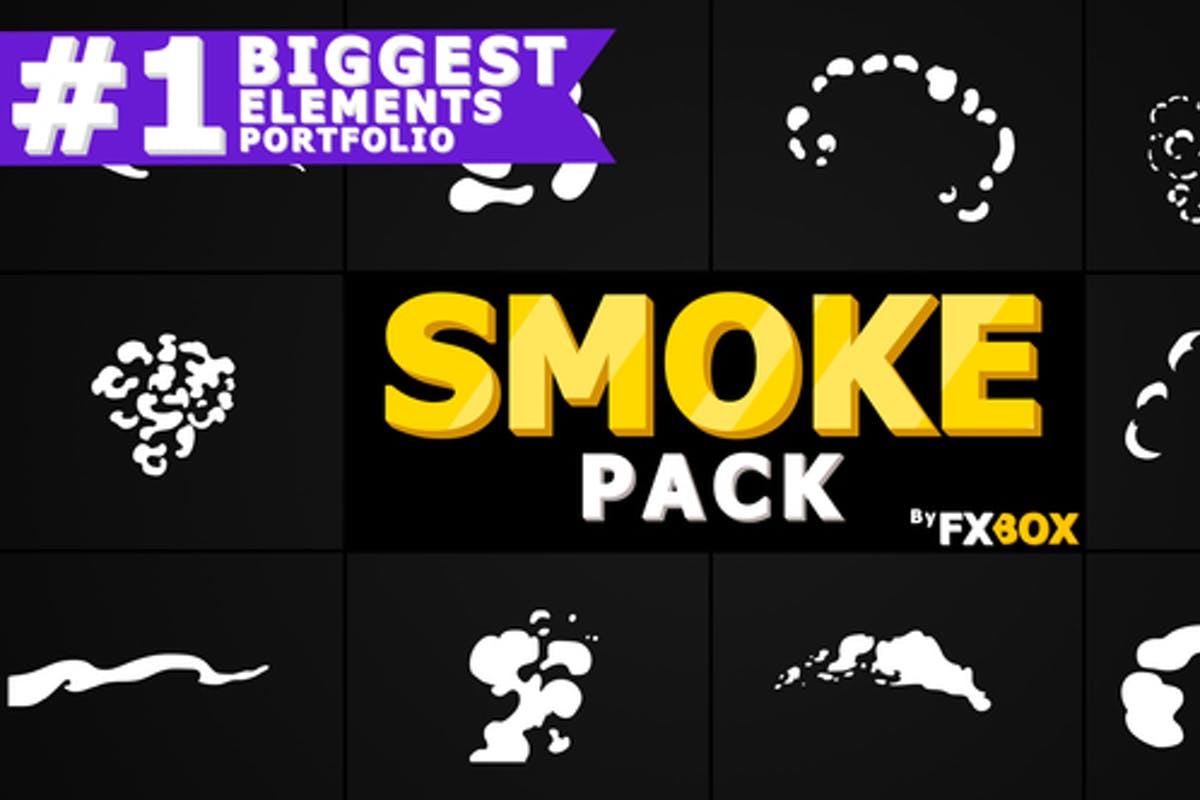 Cartoon Smoke Elements Premiere Pro MOGRT