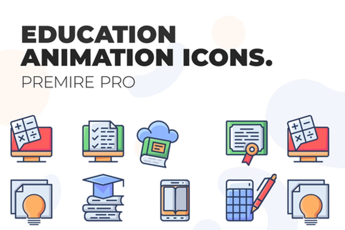 Education - MOGRT UI Icons for Premiere Pro