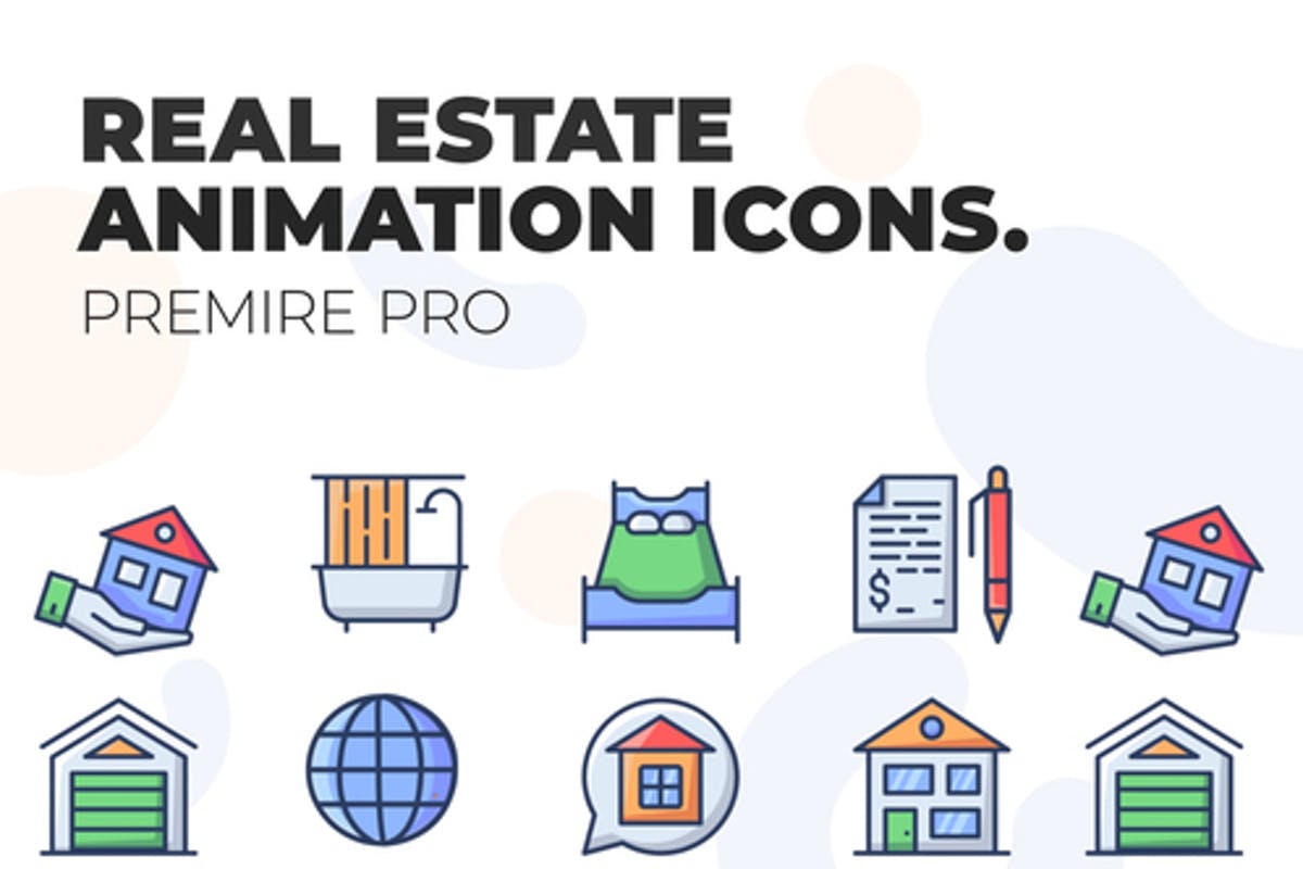 Real estate - MOGRT UI Icons for Premiere Pro
