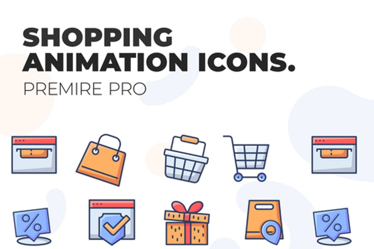 Shopping - MOGRT UI Icons for Premiere Pro