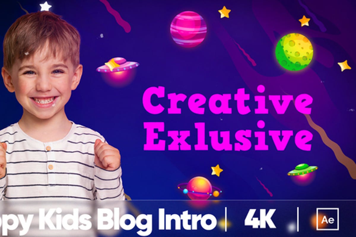 Kids Blog Intro For After Effects