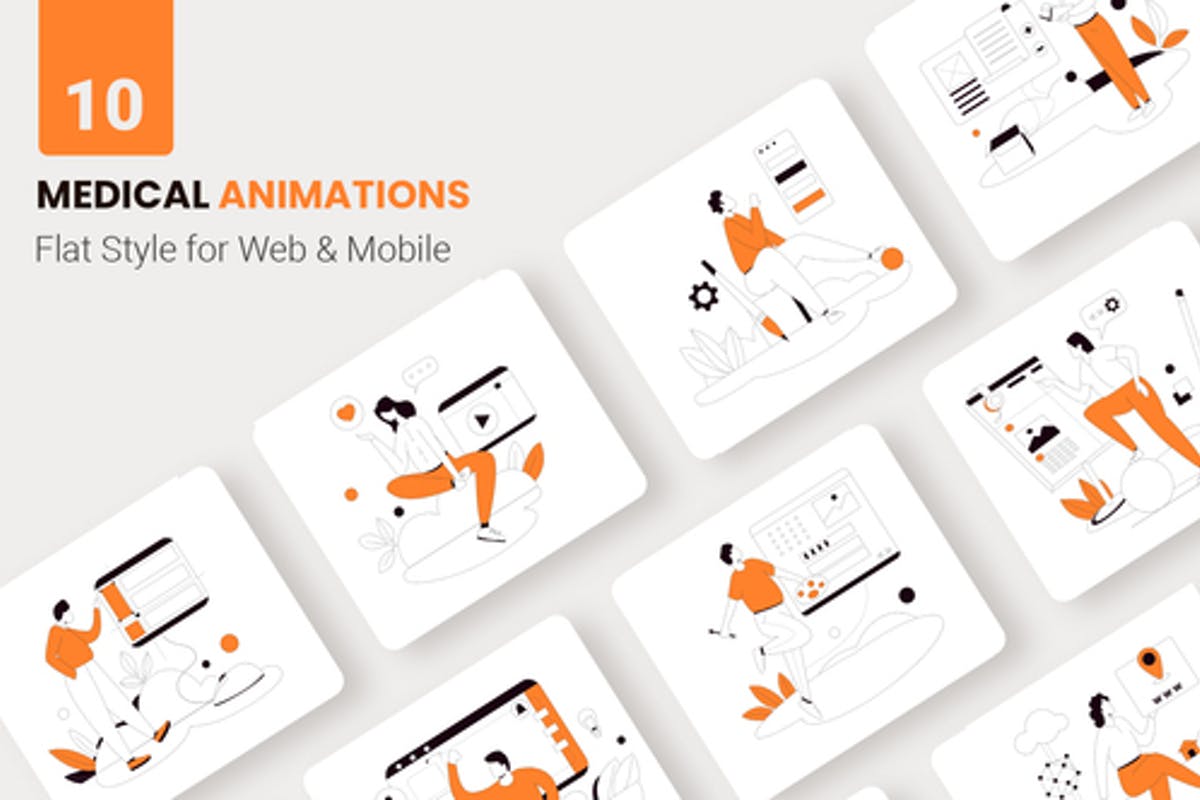 Website Design Animations - Flat Concept