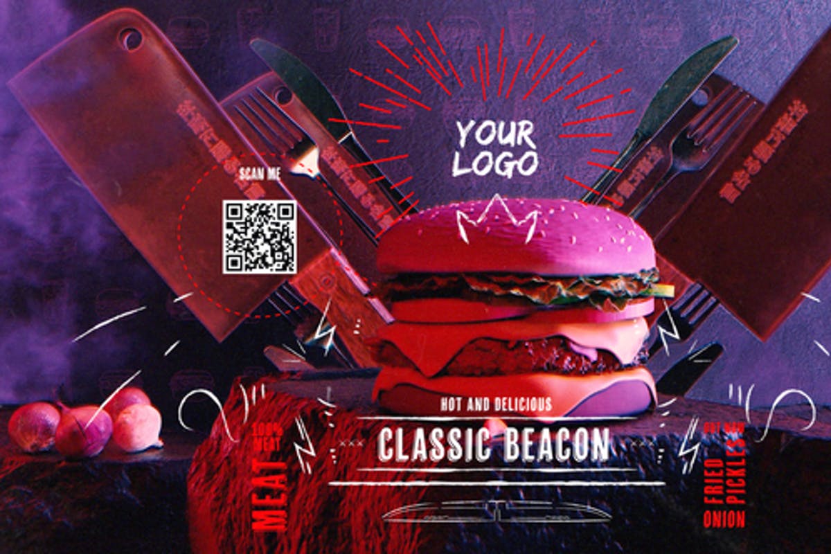 Fast Food Logo Reveal For After Effects