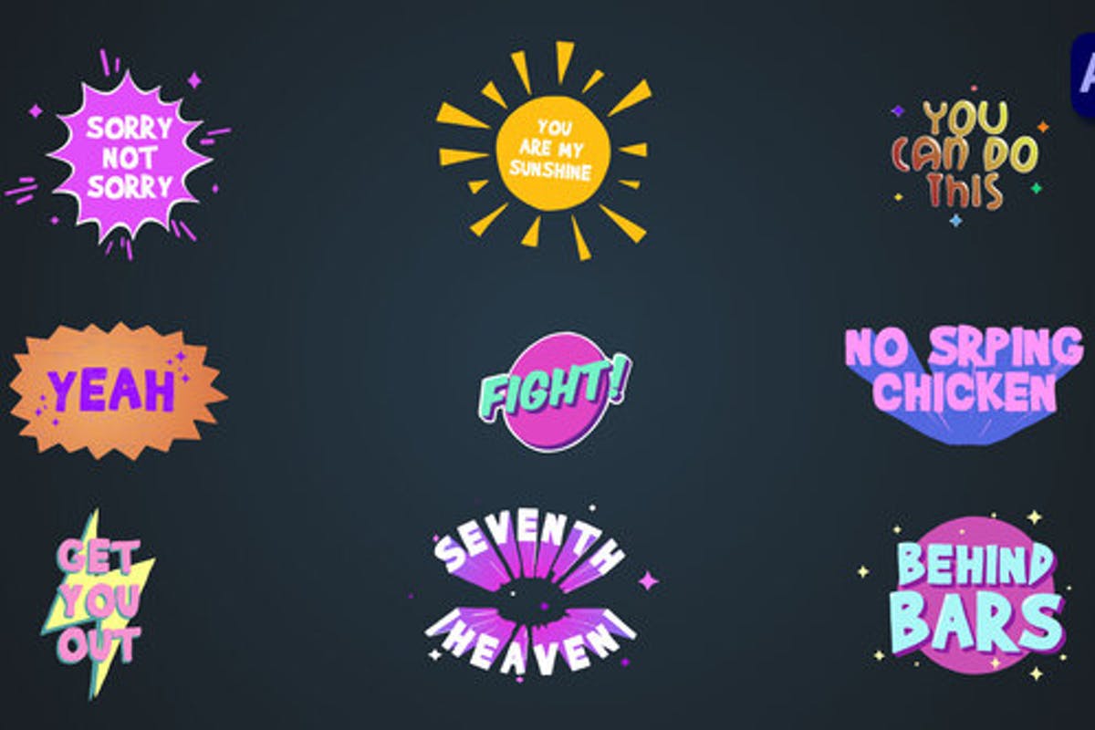 Colorful Cartoon Titles After Effects