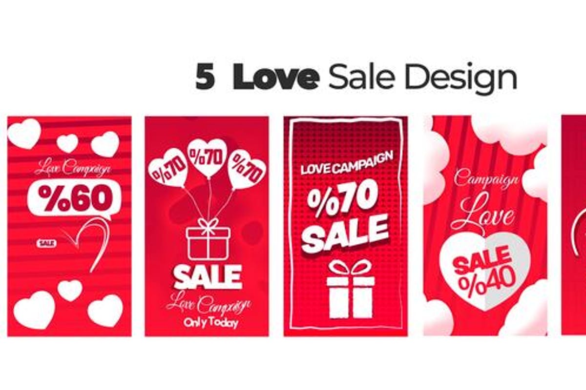 Love Sale Story For After Effects
