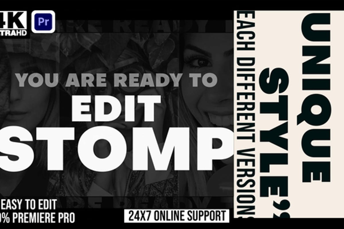Multi Type Stomp Intro For Premiere Pro