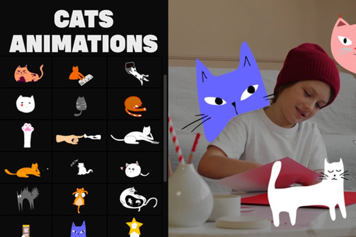 Cartoon Cats Animations for DaVinci Resolve