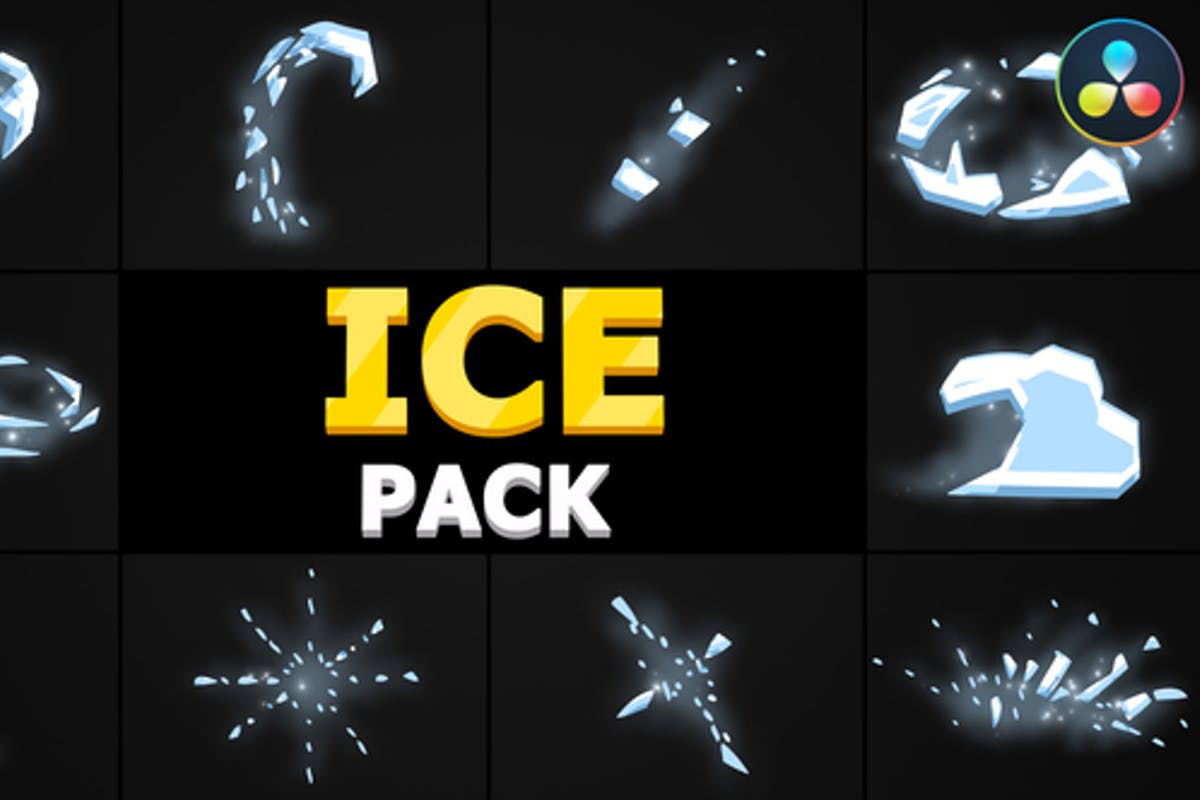 Cartoon Ice Pack DaVinci Resolve