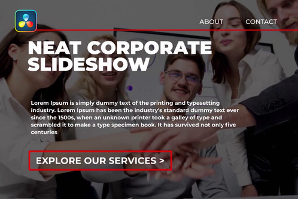 Neat Corporate Slideshow For DaVinci Resolve