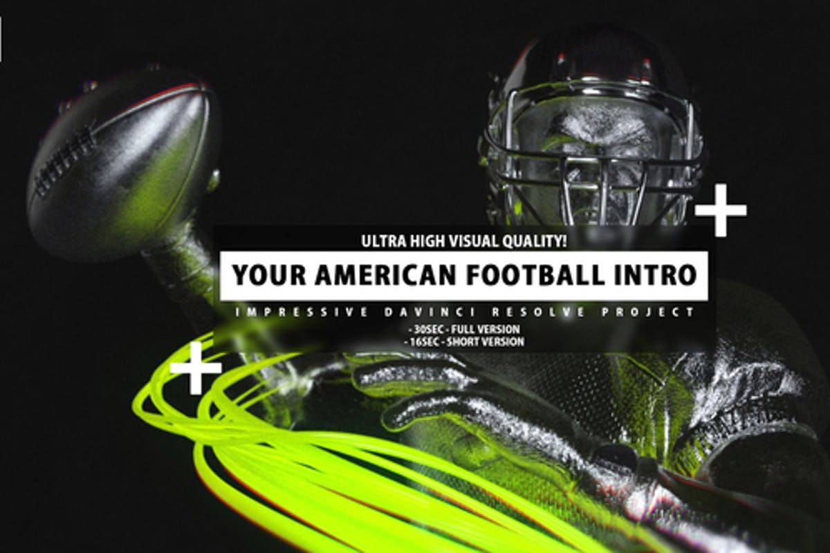Your American Football Intro - Football Promo DaVinci Resolve