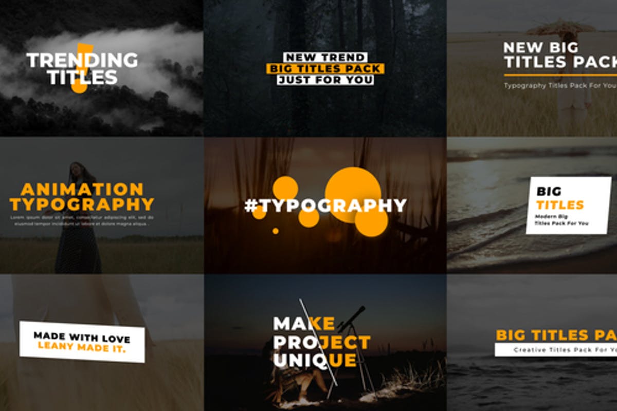 Typography Titles 2.0 for After Effects