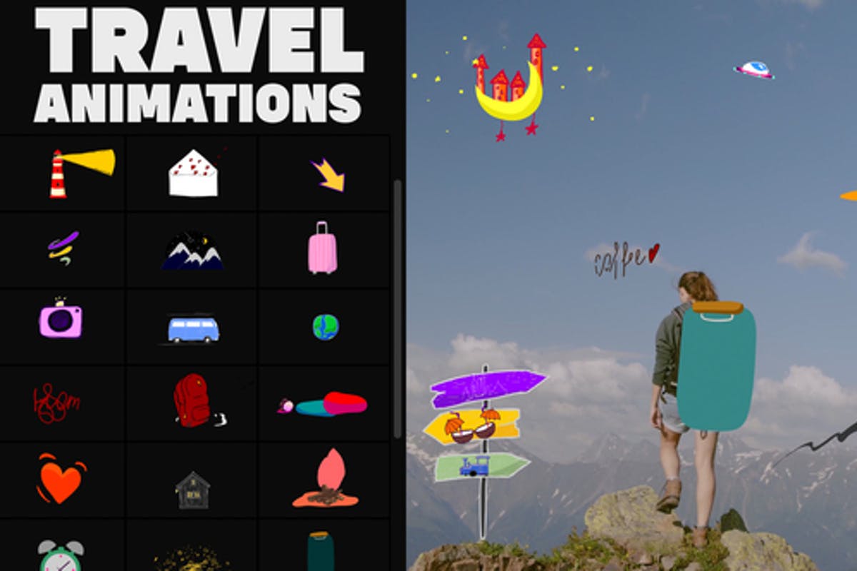 Travel Stickers for After Effects