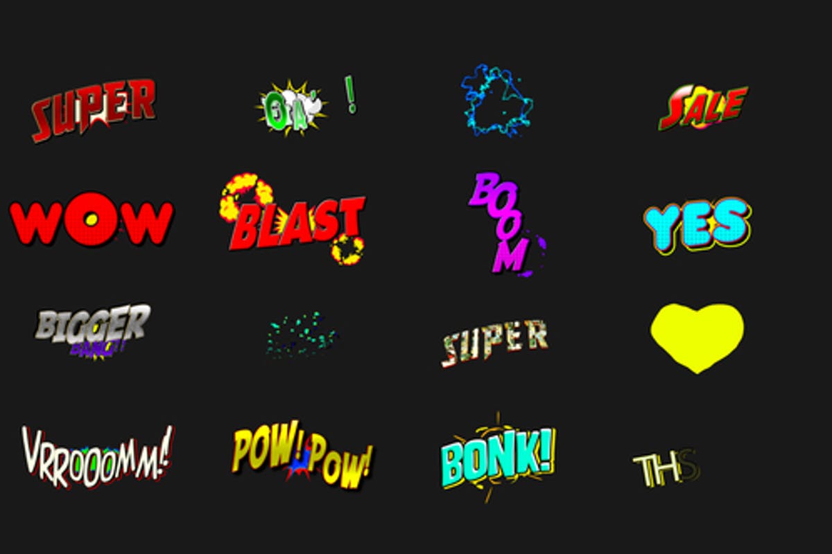 Comic Text FX_1-20 for After Effects