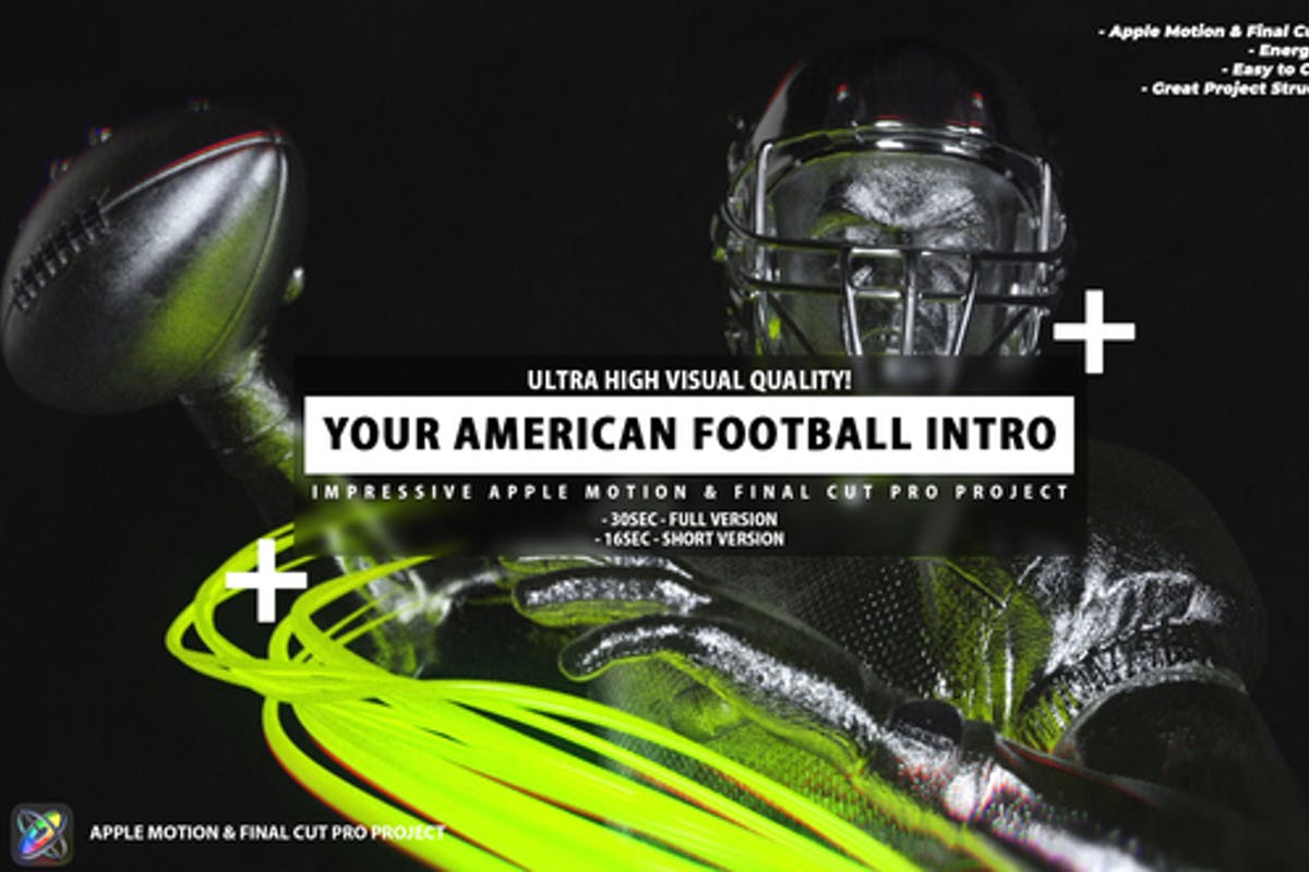 Your American Football Intro - Football Promo Apple Motion Template