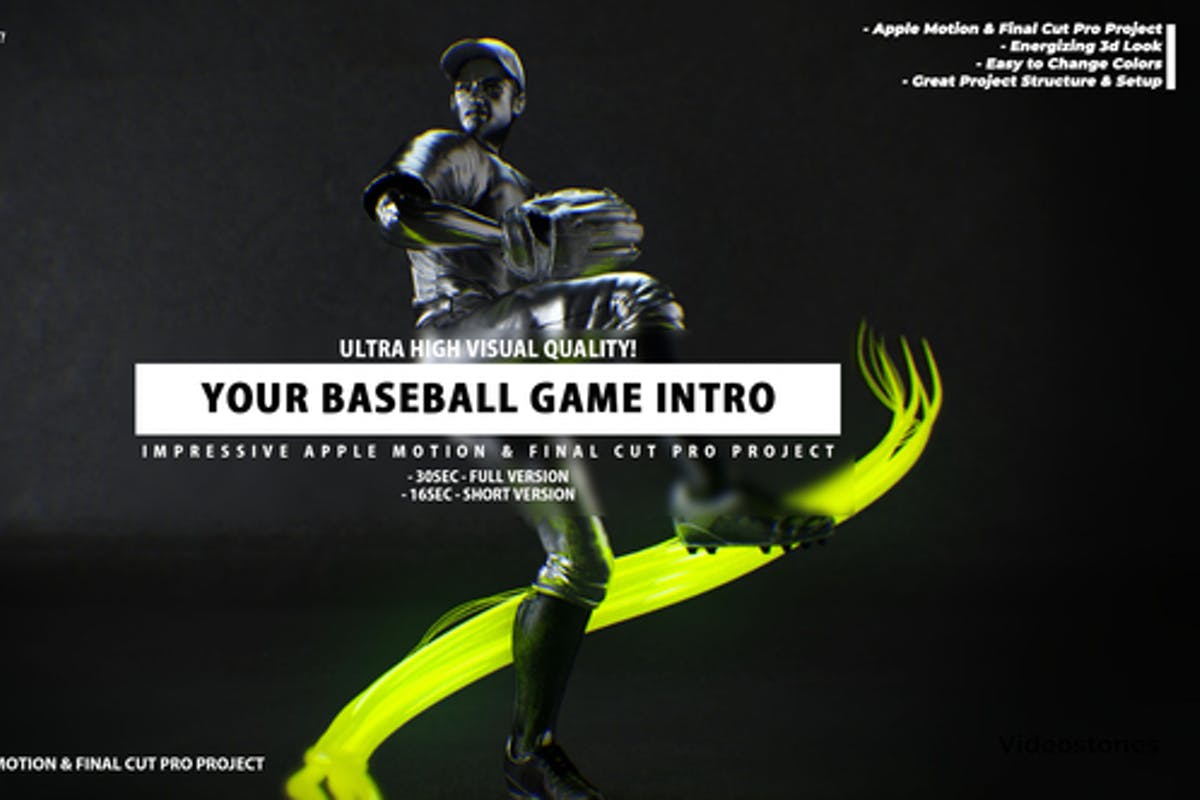 Your Baseball Intro - Baseball Promo Video Apple Motion Template
