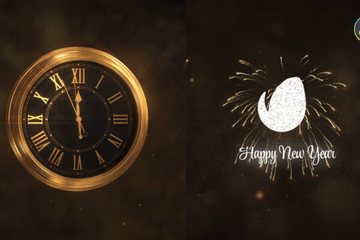 New Year Unique Countdown for DaVinci Resolve