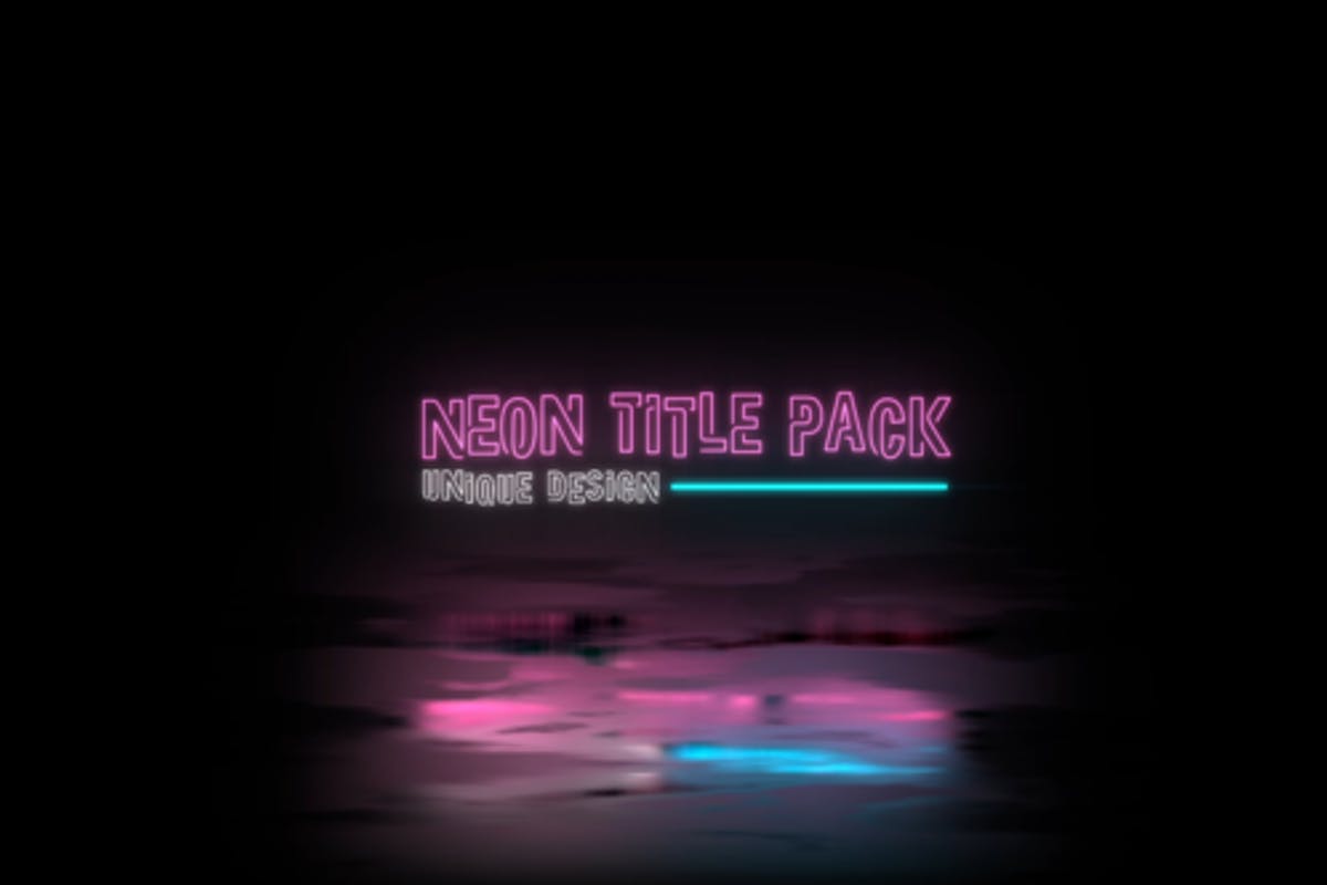 Neon Title Pack for DaVinci Resolve