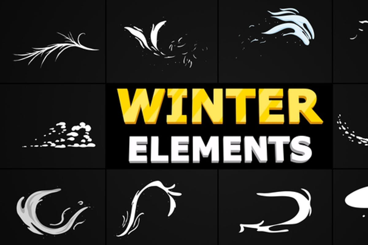 Hand-Drawn Winter Elements DaVinci Resolve