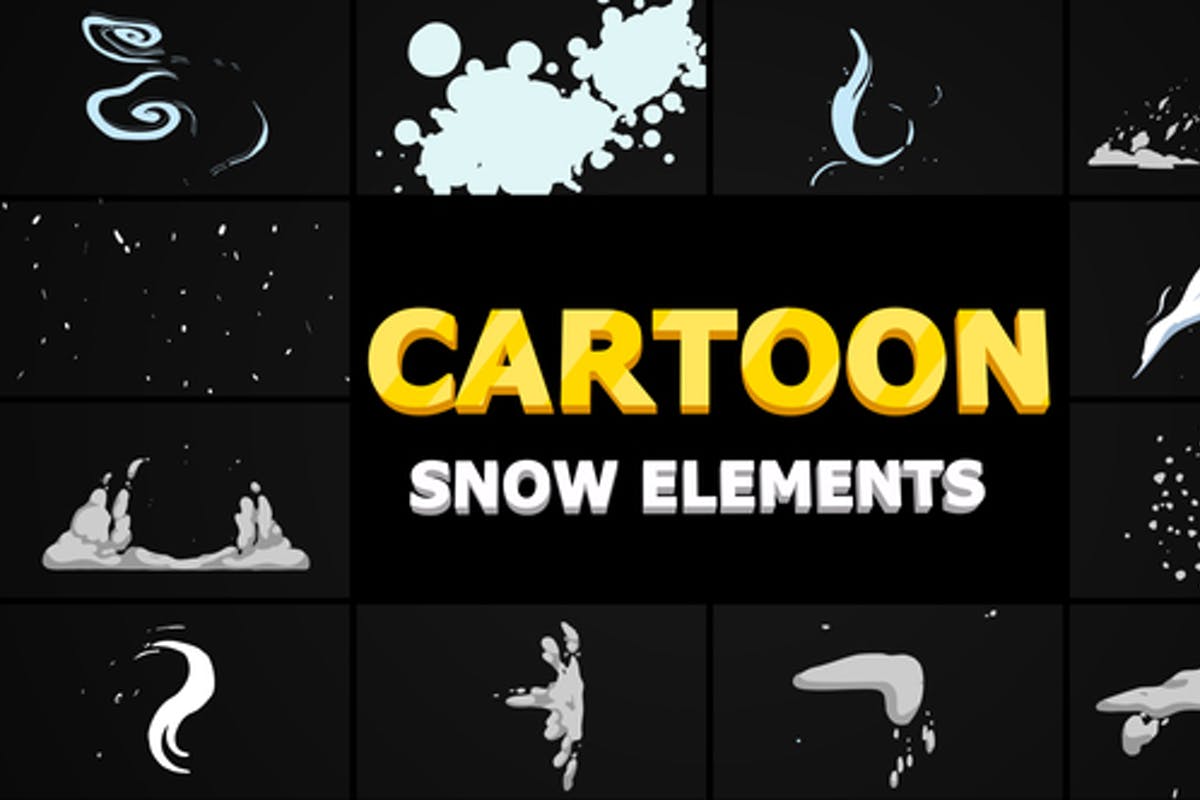 Cartoon Snow Elements DaVinci Resolve