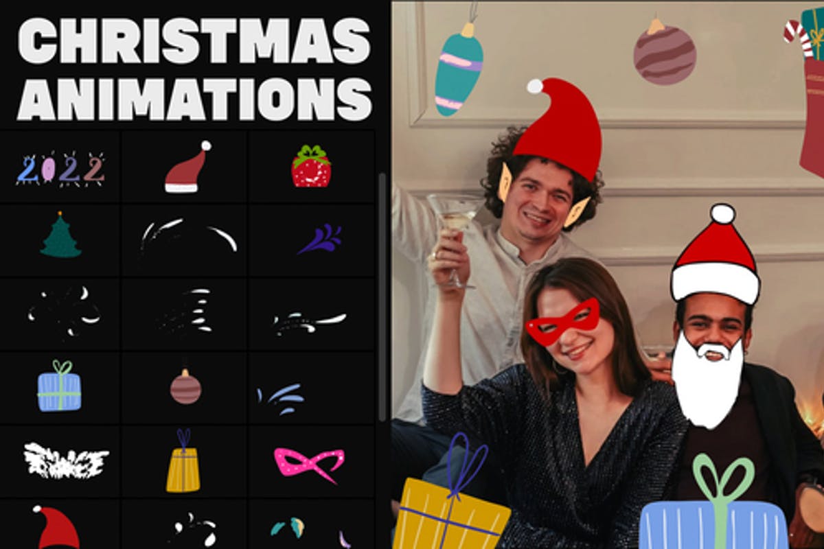 Christmas Mask And Sticker Animations for DaVinci Resolve
