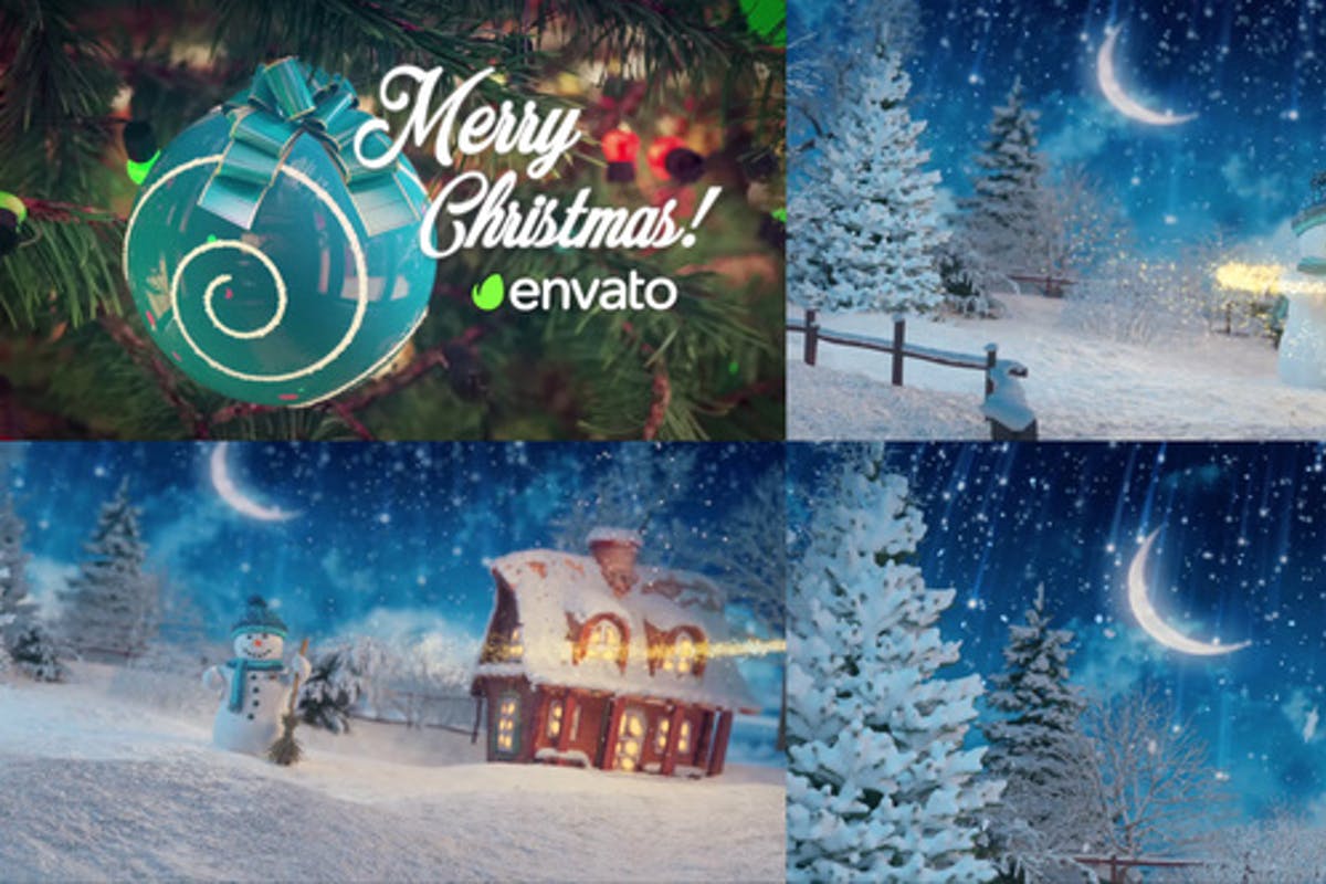 Christmas Greetings Card DaVinci Resolve