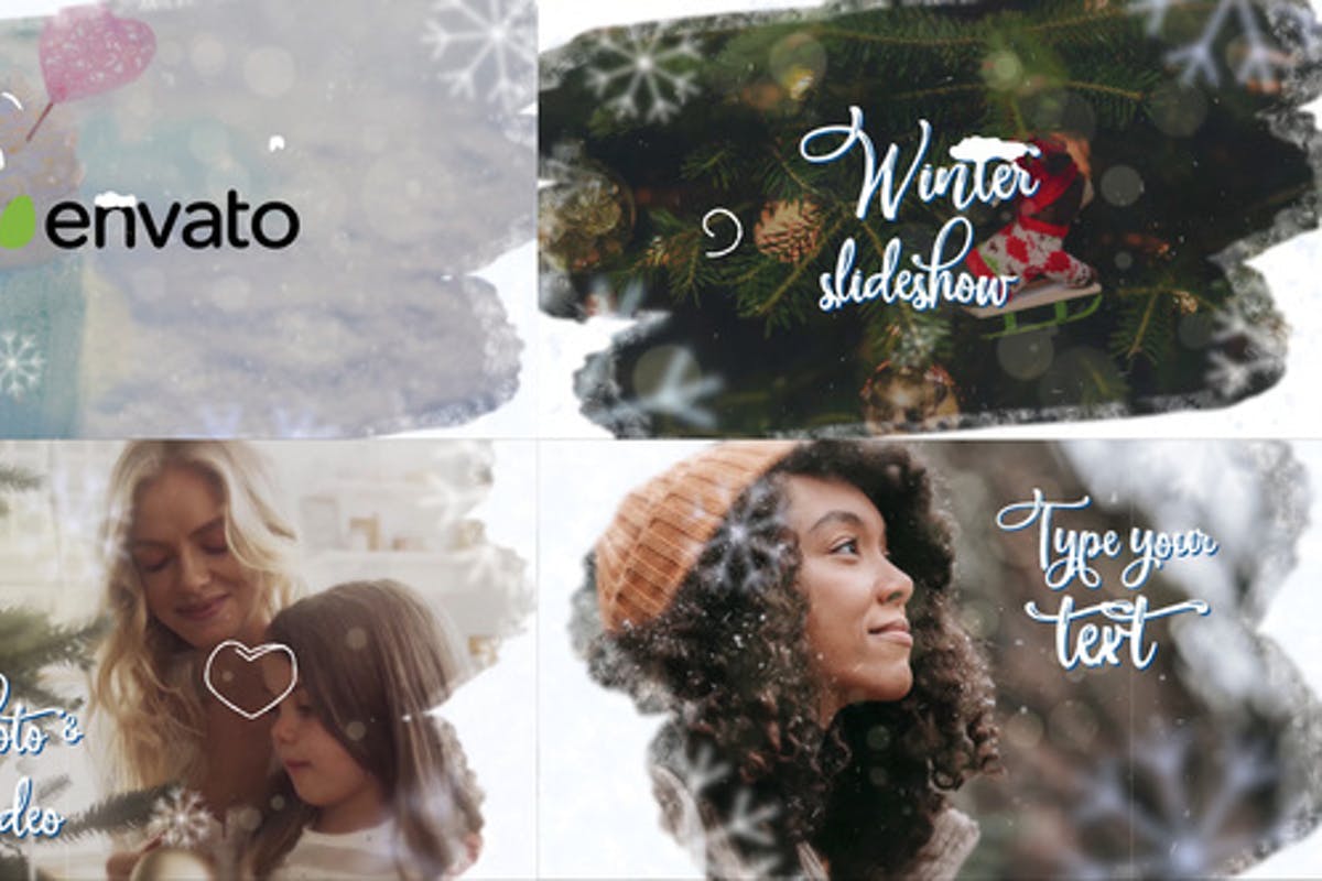 Winter Holiday Slideshow DaVinci Resolve