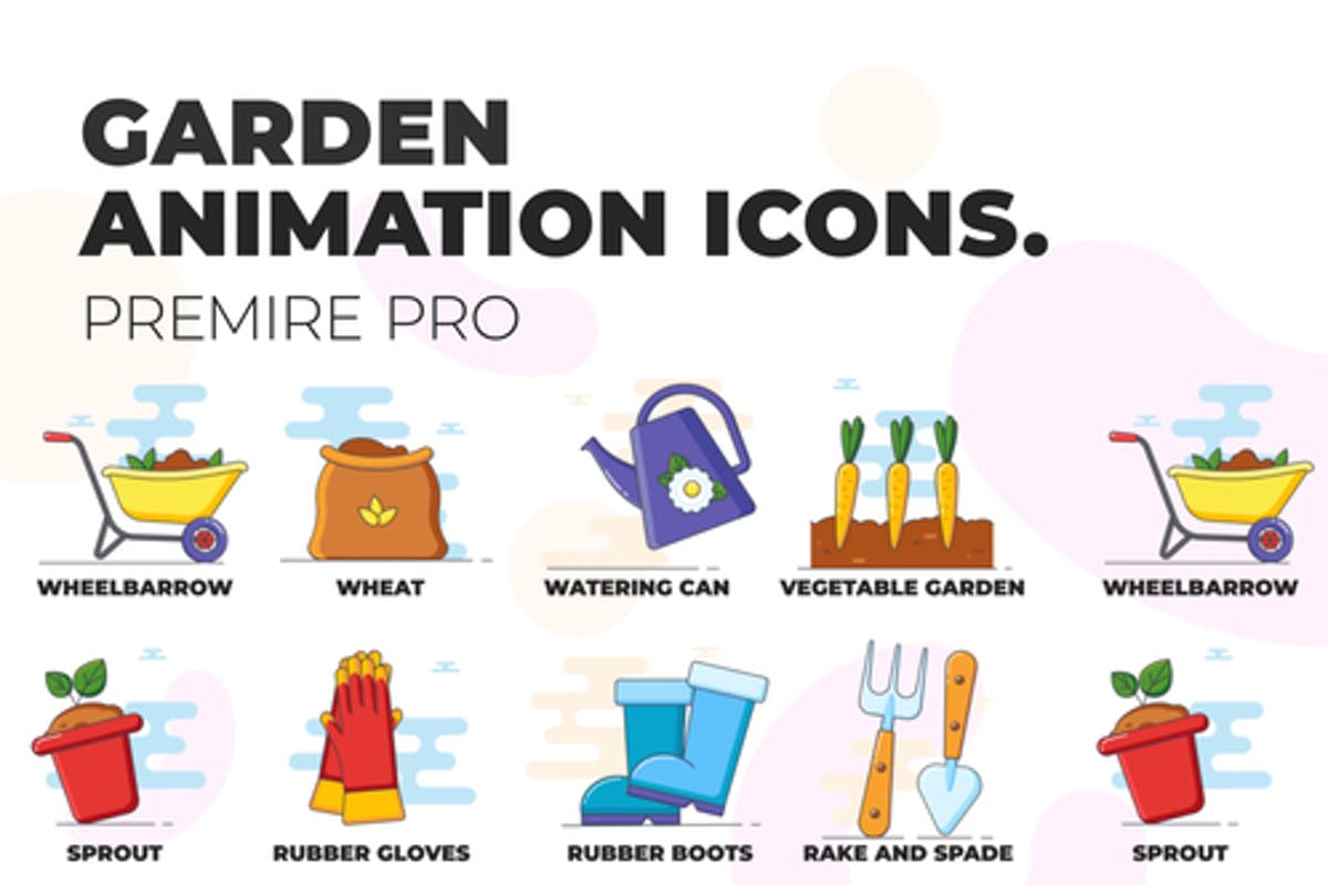 Garden - Animation Icons (MOGRT) for Premiere Pro