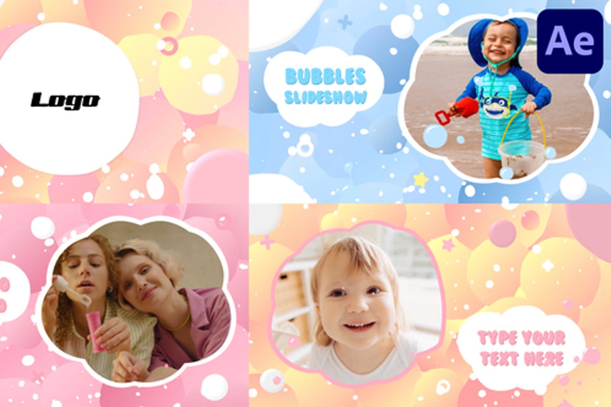 Bubble Slideshow After Effects