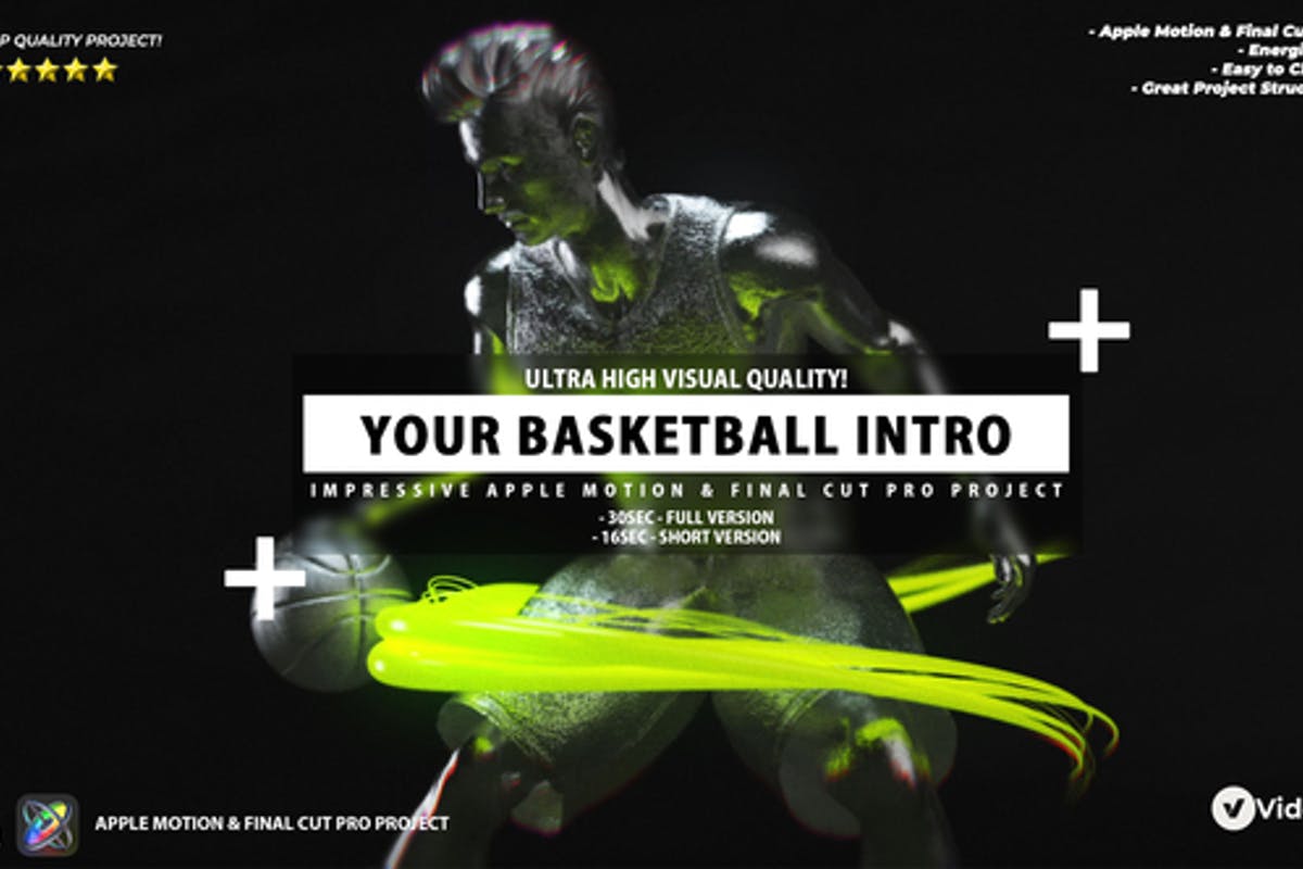 Your Basketball Intro - Basketball Opener Apple Motion Template
