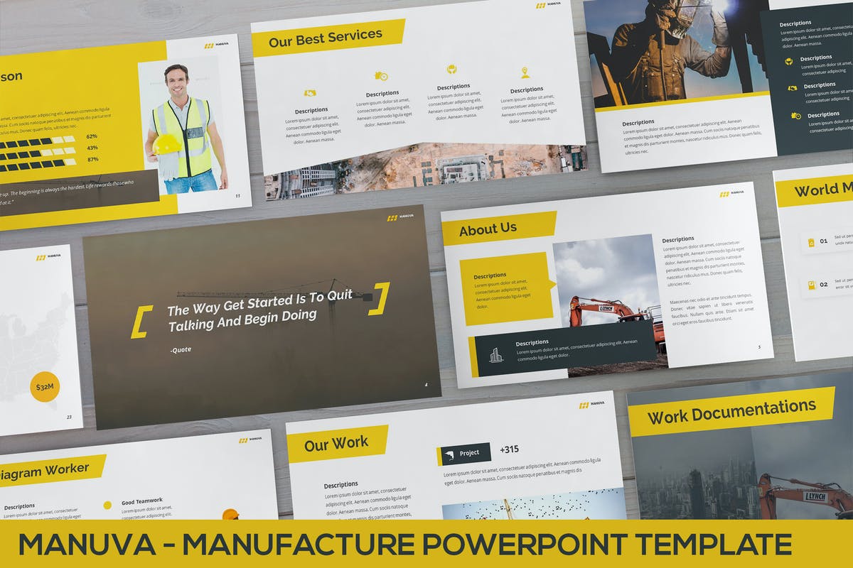 Manuva - Manufacture Powerpoint Template