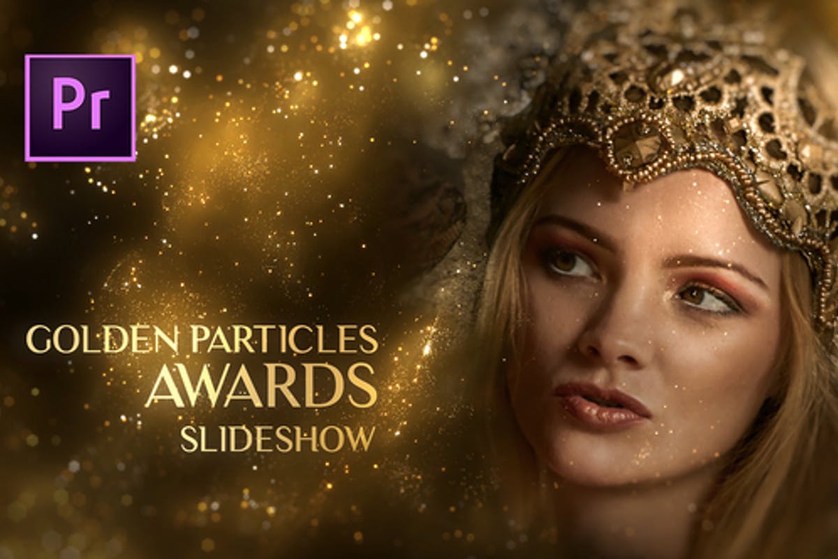 Golden Particles Awards Slideshow Premiere Pro
