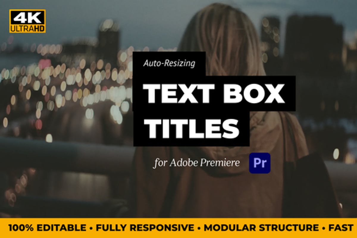 Auto Resizing Text Box Titles MOGRT for Premiere Pro