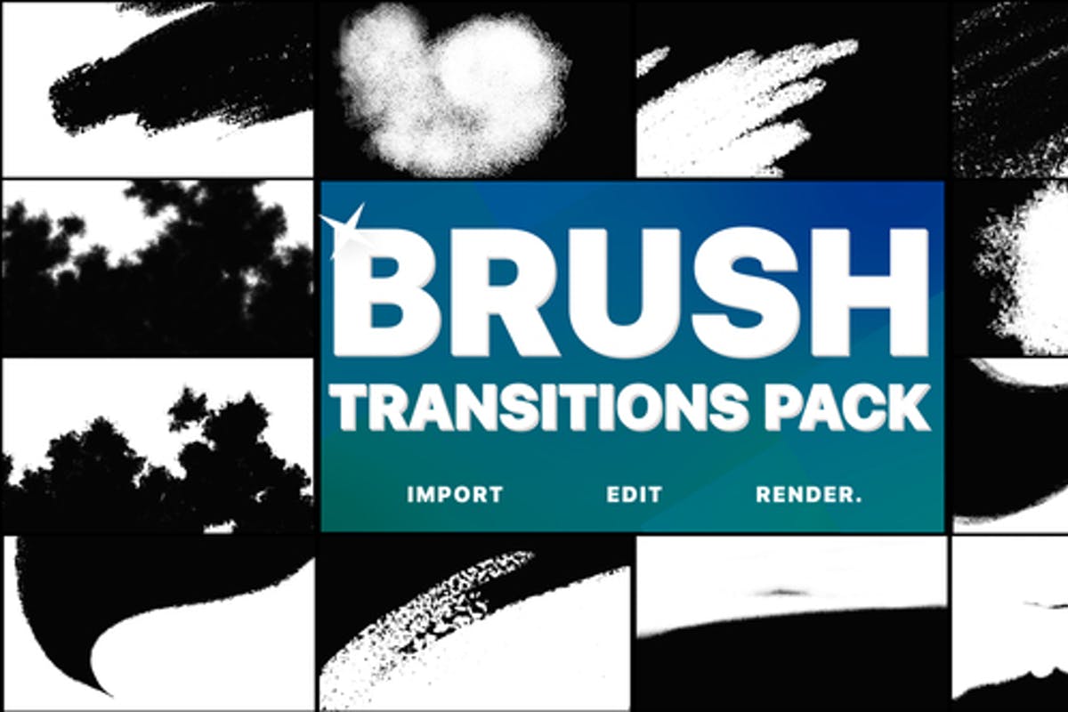 Hand-Drawn Brush Transitions Premiere Pro MOGRT