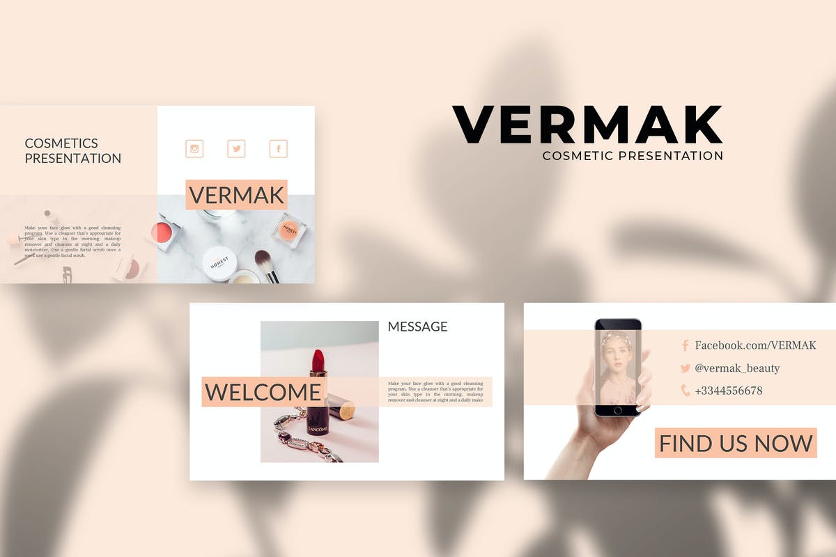 Vermak - Cosmetics Google Slide Presentation