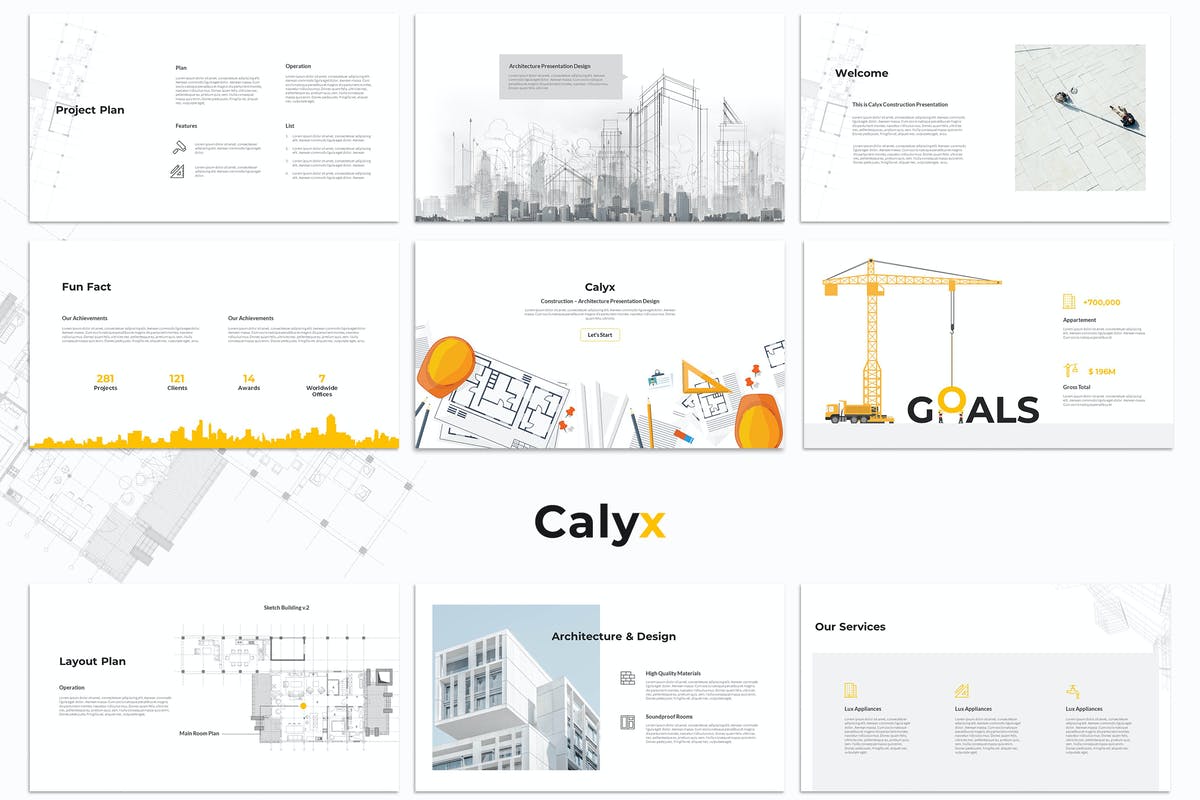 Calyx : Construction Powerpoint Template
