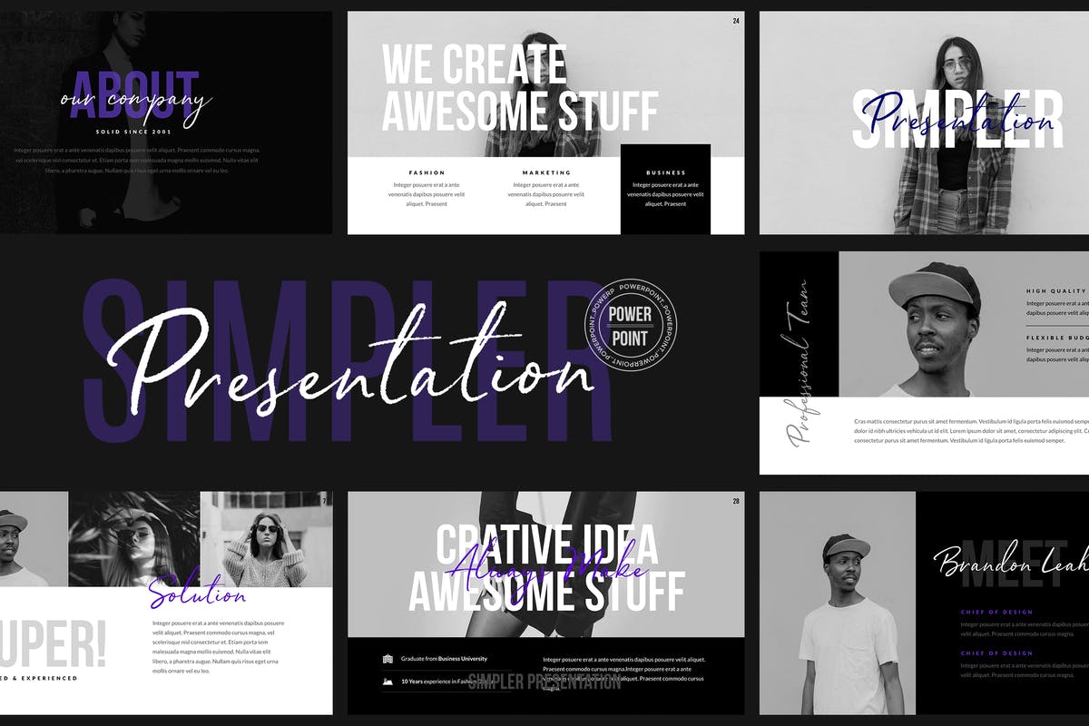 Simpler Presentation - Powerpoint Template