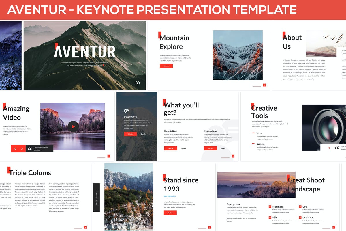 Aventur - Keynote Presentation Template